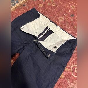 J Lindeberg Shorts Mens 34 Blue Chino Golf Linen Shorts